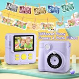 GREENKINDER Kids Instant Print Camera, 2.4'' HD Kids Digital Camera with 32GB Card & 3 Rolls Print Paper, Birthday Toys Gifts for Boys & Girls Age 3-12