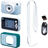 Kindercamera 40 MP & video 1080p – licht 80 g, display 6 cm, zoom X8, filters – zonder games, siliconen beschermhoes, 16 GB SD-kaart, USB-C – vanaf 4 jaar