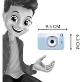 Kindercamera 40 MP & video 1080p – licht 80 g, display 6 cm, zoom X8, filters – zonder games, siliconen beschermhoes, 16 GB SD-kaart, USB-C – vanaf 4 jaar