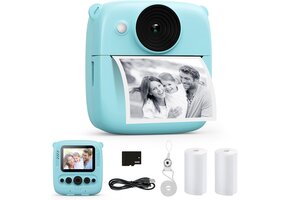 Kindercamera met Direct Print: Blauw, 48MP, 32GB