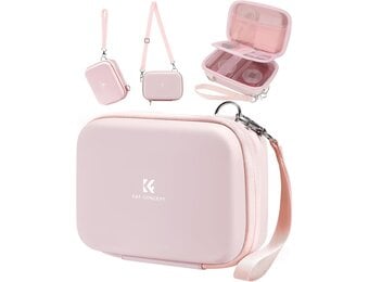 K&F CONCEPT Digitale cameratas, waterdichte en beschermende kleine cameratas, lichtgewicht cameratas met 2 draagmanieren (roze)