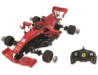JAMARA 403007 Ferrari SF 1000 1:16, 2,4 GHz bouwpakket-onderdelen worden geplaatst, geen gereedschap of lijm nodig, detailgetrouw interieur, deuren handmatig openen, rood