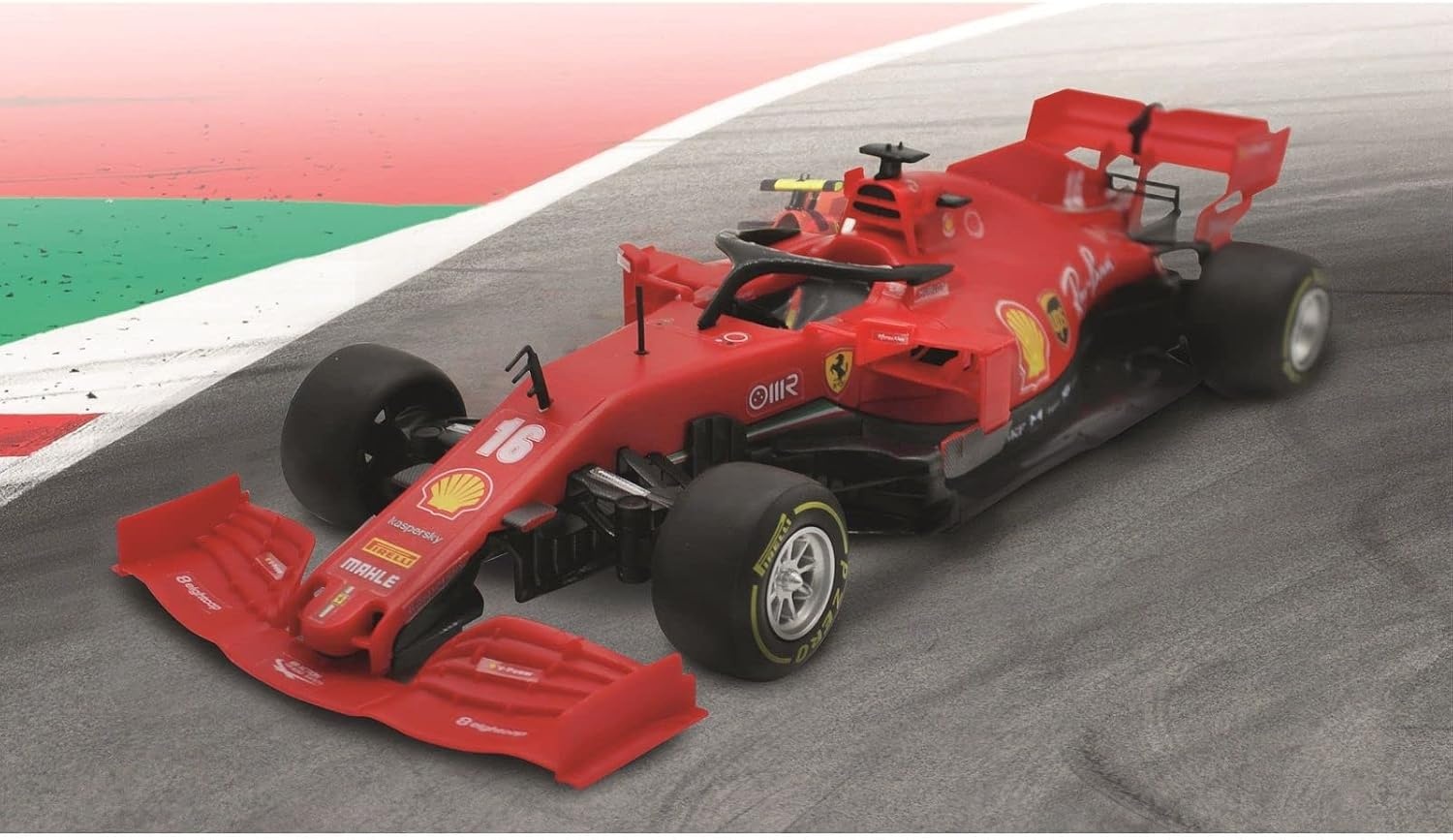 JAMARA 403007 Ferrari SF 1000 1:16, 2,4 GHz bouwpakket-onderdelen worden geplaatst, geen gereedschap of lijm nodig, detailgetrouw interieur, deuren handmatig openen, rood