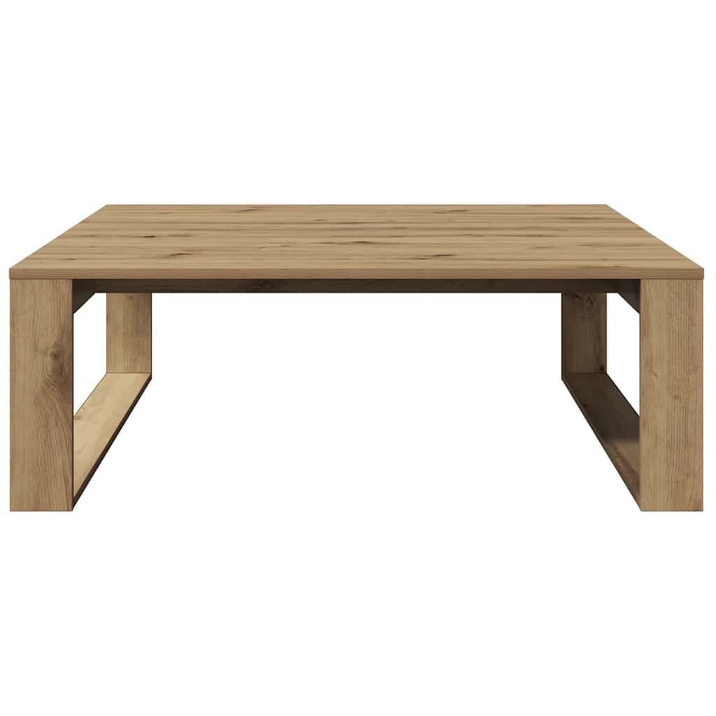 vidaXL Salontafel 100x100x35 cm bewerkt hout artisanaal eikenkleurig