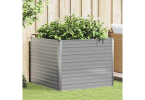 Verhoogd Plantenbed Staal Grijs - 100x100x77 cm | 34% Korting