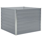 vidaXL Plantenbak verhoogd 100x100x77 cm gegalvaniseerd staal grijs