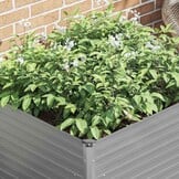 vidaXL Plantenbak verhoogd 100x100x77 cm gegalvaniseerd staal grijs