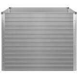 vidaXL Plantenbak verhoogd 100x100x77 cm gegalvaniseerd staal grijs