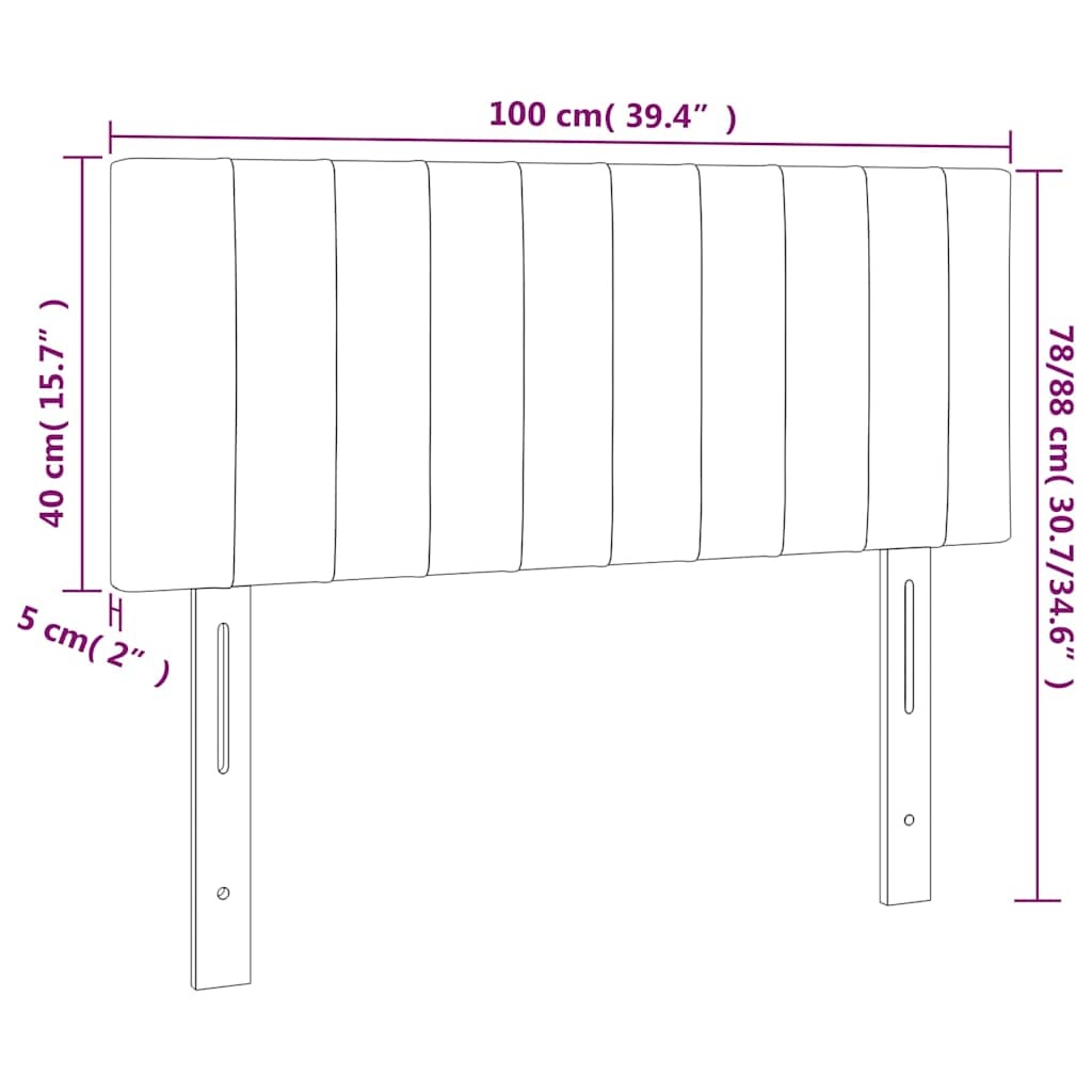 Hoofdbord Lichtgrijs Fluweel 100x5x78/88 cm - 77% Korting!