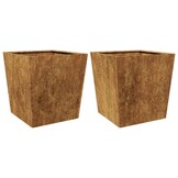 vidaXL Plantenbakken 2 st 50x50x50 cm weervast staal