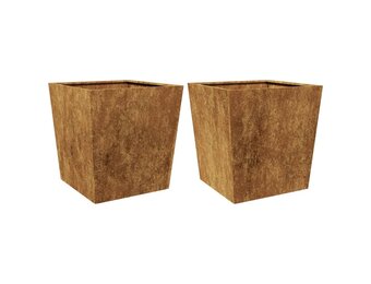 vidaXL Plantenbakken 2 st 50x50x50 cm weervast staal
