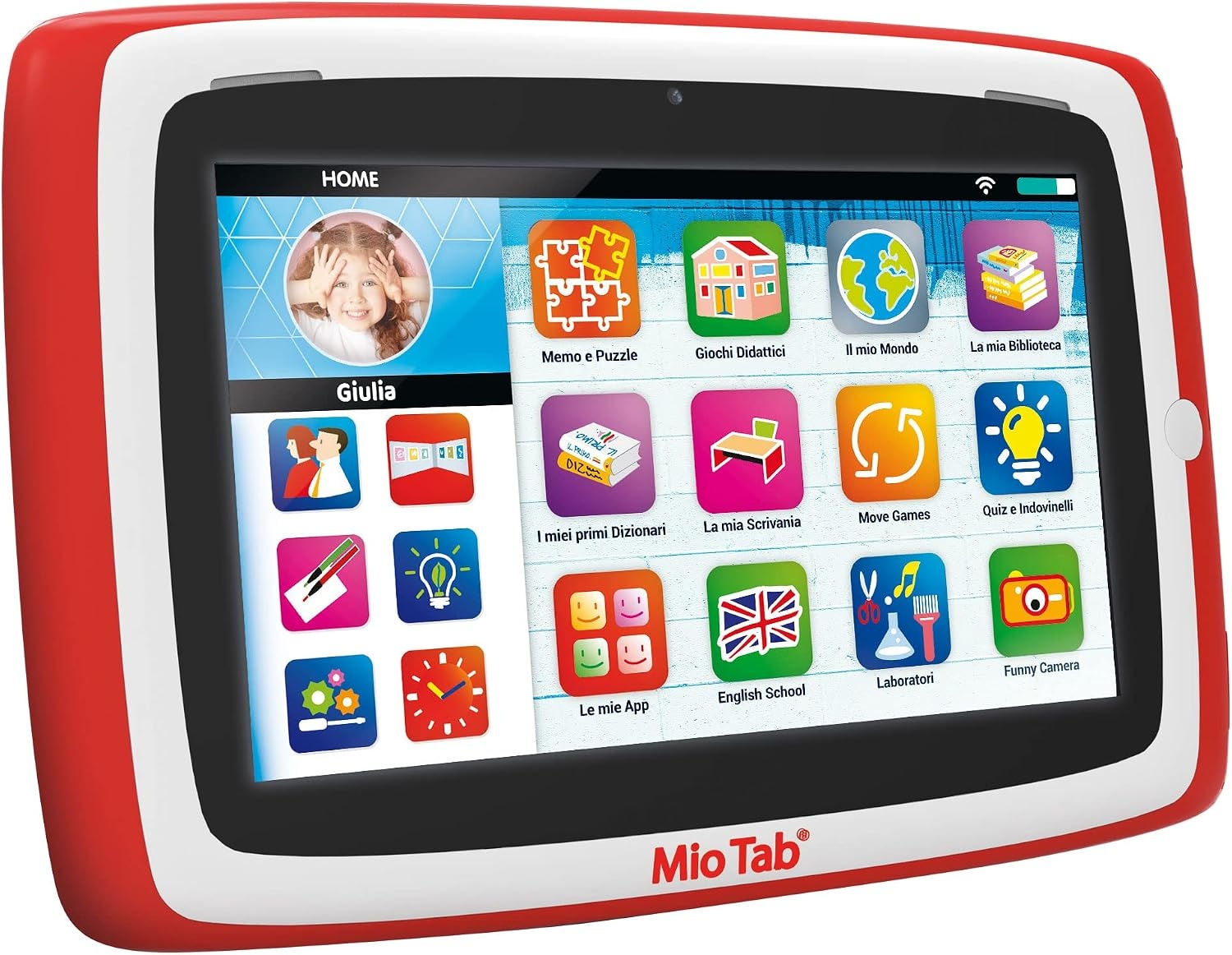 Lisciani Mio Tab 7 inch Smart Kid 2022, kinderen 3-8 jaar, geheugen 16 GB, autonome, sensorische vaardigheden, hand-oogcoördinatie, meerkleurig, 97012