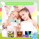 CAMCLID Instant camera voor kinderen, 2,4 inch (6,1 cm), instant printen, kinderen met 32 GB kaart en accessoires, 1080p HD digitale camera, cadeau voor kinderen (groen)
