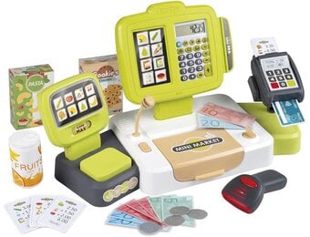 Smoby - Elektronische supermarktkassa XL - Speelkassa met rekenmachinefunctie - Licht- en geluid - Talrijke accessoires - Vanaf 3 jaar