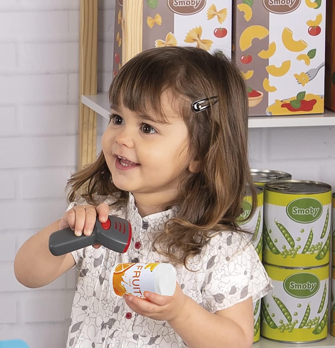 Smoby - Elektronische supermarktkassa XL - Speelkassa met rekenmachinefunctie - Licht- en geluid - Talrijke accessoires - Vanaf 3 jaar