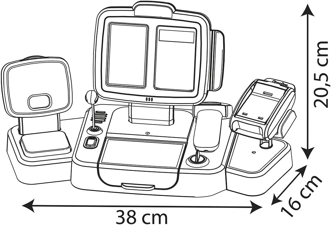 Smoby - Elektronische supermarktkassa XL - Speelkassa met rekenmachinefunctie - Licht- en geluid - Talrijke accessoires - Vanaf 3 jaar