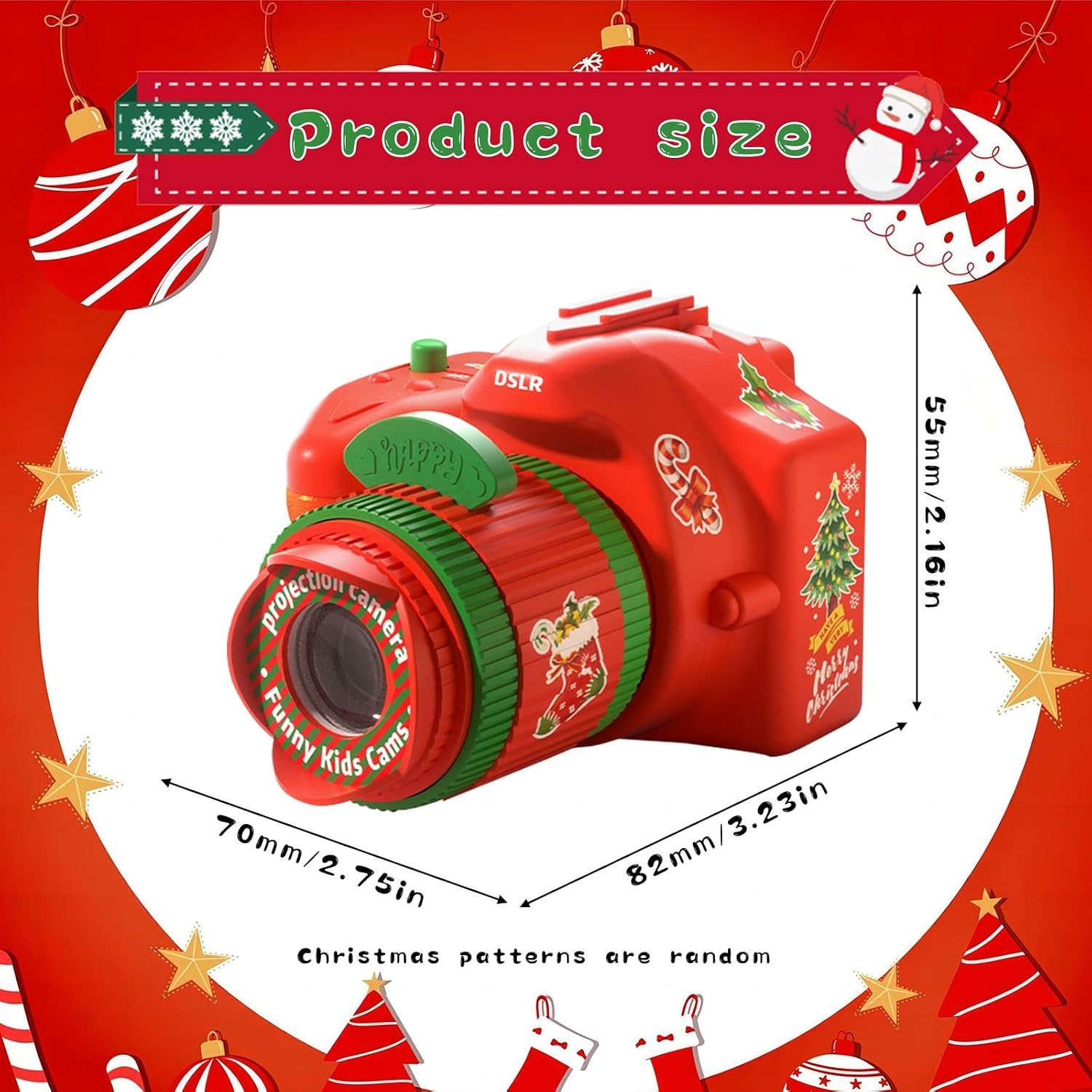 TSLBW 12 Resimli Noel Projektörü, Dijital Kamera Projektör Oyuncak Projektör Çocuk Sahne Fotoğraf Sahne Noel Partisi Düğün Hediyesi Noel Çorap Dolgu