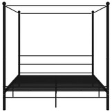 vidaXL Hemelbedframe metaal zwart 180x200 cm