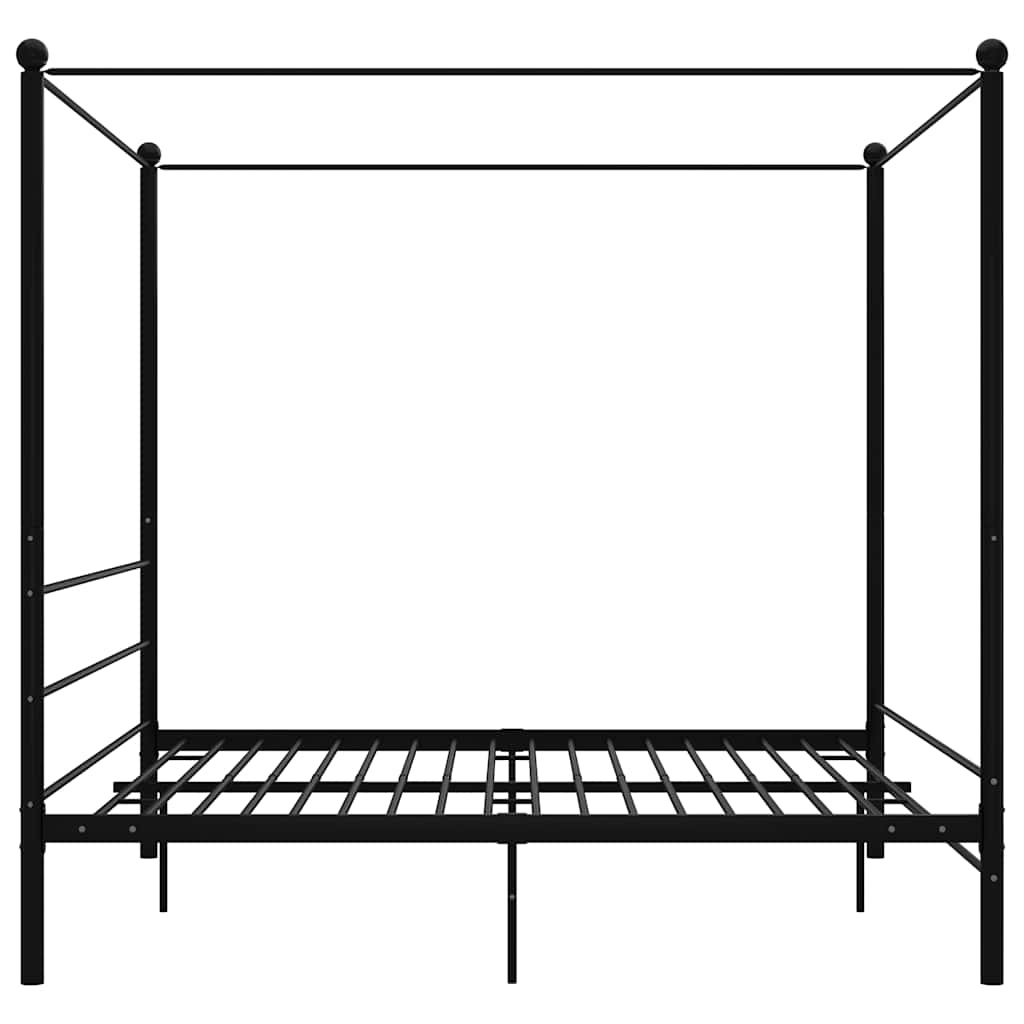 vidaXL Hemelbedframe metaal zwart 180x200 cm