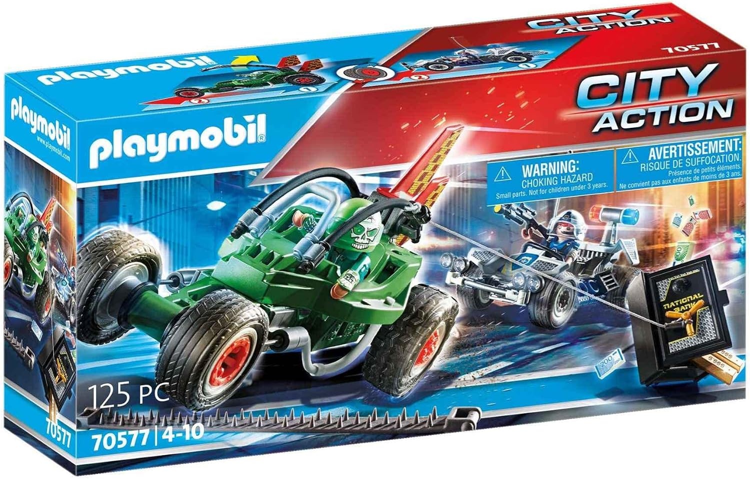 Playmobil CiTy Action politiehelikopter: vervolging van het vluchtvoertuig - 70575,veelkleurig