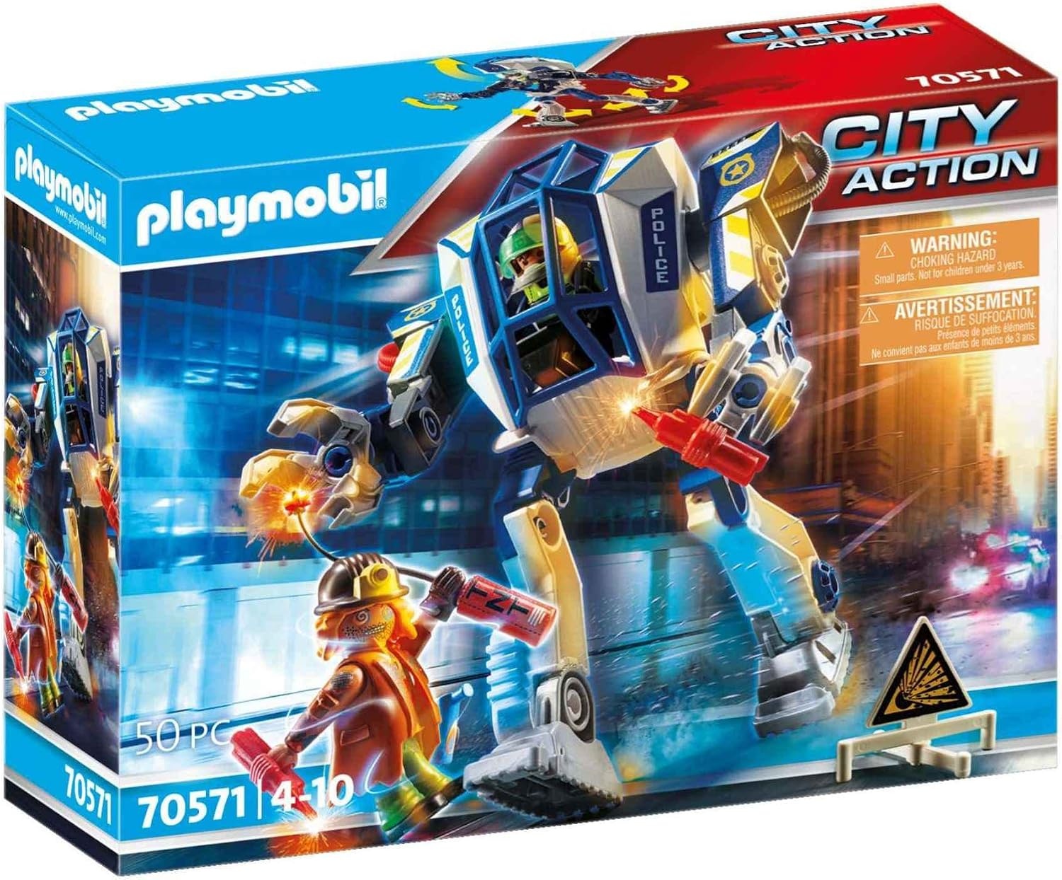Playmobil CiTy Action politiehelikopter: vervolging van het vluchtvoertuig - 70575,veelkleurig
