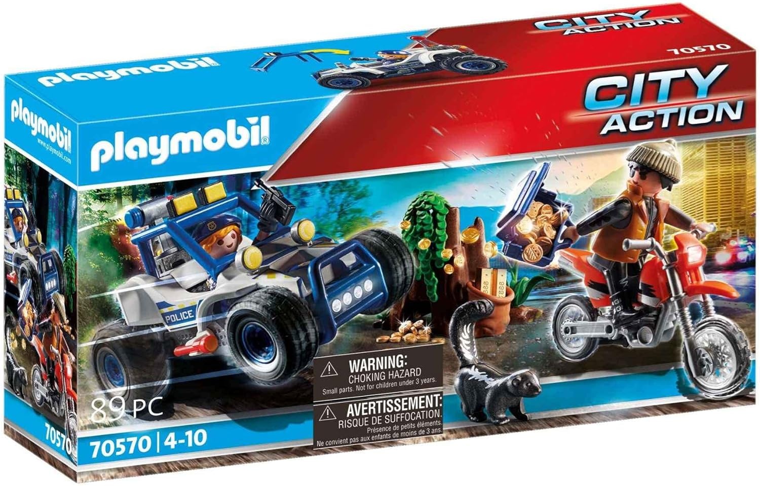 Playmobil CiTy Action politiehelikopter: vervolging van het vluchtvoertuig - 70575,veelkleurig