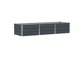 vidaXL Plantenbak Antraciet Staal 240 x 80 x 45 cm - 34% Korting