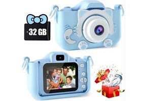 Kinder Camera Blauw/Roze 1080P 20MP Dual Lens - 59% Korting!