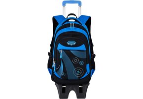 Rolrugzak met 6 wielen, schooltas trolley - 34% Korting