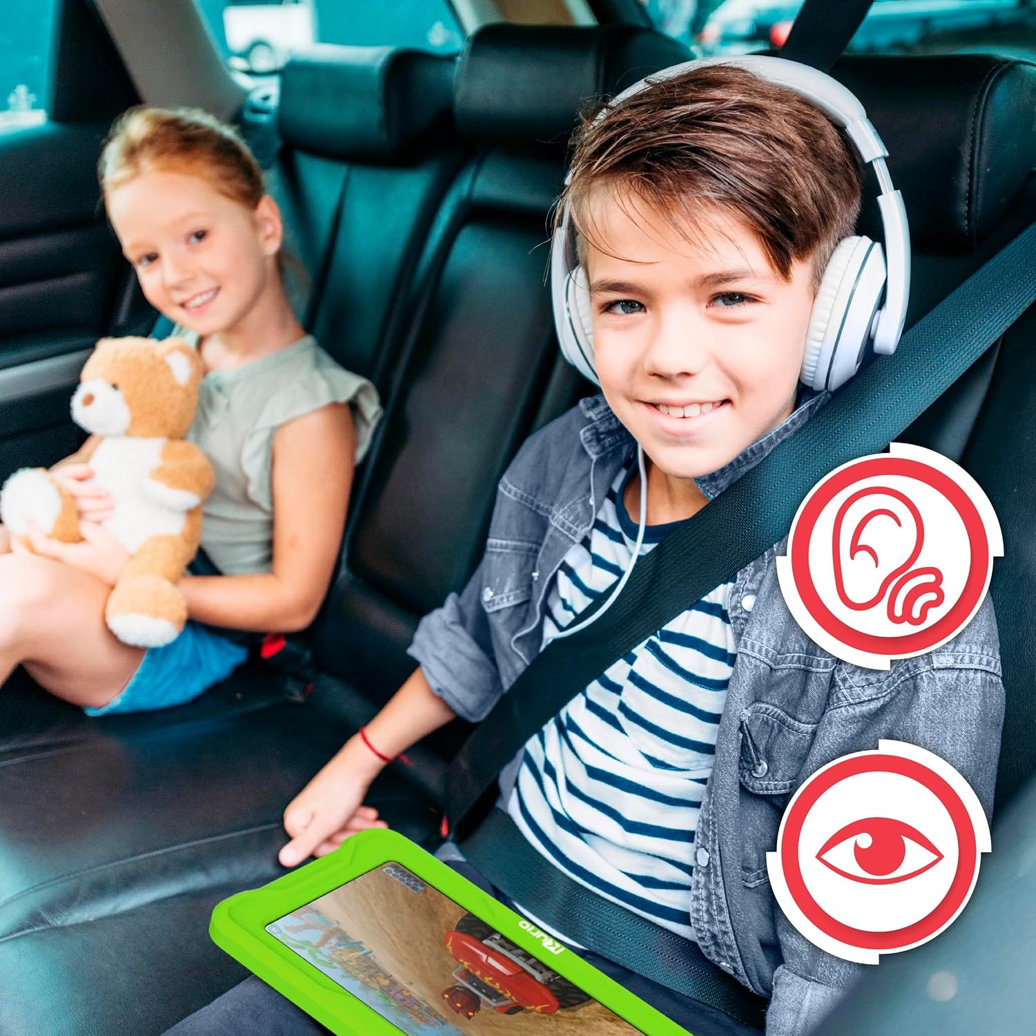Kurio - La Tablette 7 Pouces Gulli 32Go pour Enfants - Android 13 - Contrôle Parental Personnalisable & navigateur sécurisé - Vidéos héros Gulli + 100 apps & Jeux éducatifs pré-chargés