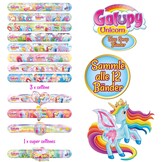 Craze Slap Snap Band, verzamelarmband voor kinderen, met Galupy eenhoorn-designs, 12 modellen om te verzamelen, 16 cm, Siliconen, Geen edelsteen