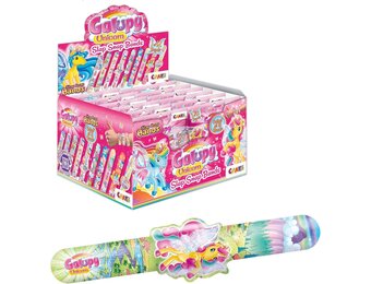 Craze Slap Snap Band, verzamelarmband voor kinderen, met Galupy eenhoorn-designs, 12 modellen om te verzamelen, 16 cm, Siliconen, Geen edelsteen