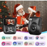 GREENKINDER Instant Kindercamera, 3.0" Groot Scherm Inclusief 32GB Kaart & 3 Rollen Printpapier, 1080P Selfie Digitale Camera voor Kinderen, Speelgoedcadeau voor Jongens en Meisjes van 3-12 Jaar