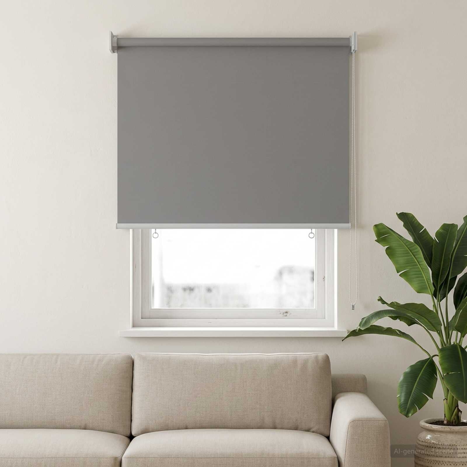 vidaXL Buitenrolgordijn UV-bescherming Lichtgrijs 100 x 230 cm (B x H)