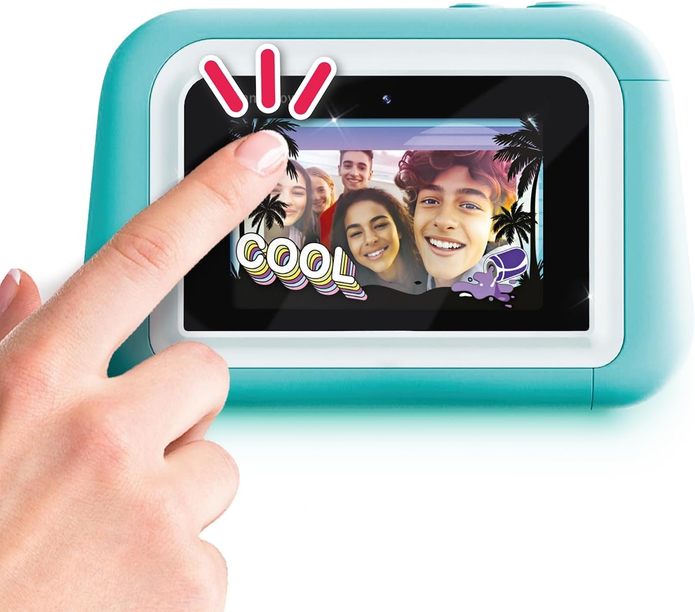 Photo Creator Instant Print Camera 2.0, maak foto's en print direct! Geen inkt nodig, touchscreen, flitser en ringlicht! Fotokwaliteitspapier