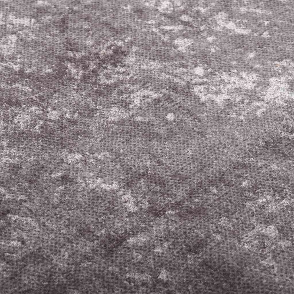 vidaXL Vloerkleed wasbaar 120x180 cm grijs