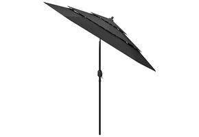 Antraciet Parasol met Aluminium Paal, 2.5m - 34% Korting
