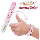 Craze Slap Snap Band, display met 24 verzamelarmbanden voor kinderen, met Hello Kitty-designs, 12 modellen om te verzamelen, 16 cm, Siliconen, Geen edelsteen