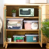Opbergboxen voor thuis & kantoor 8 stuks kunststof transparant stapelbaar met deksel en gespen | 4x 25L, 2x 10L, 2x 6.5L | BPA-vrij