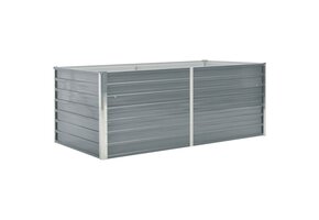 Verhoogd Tuinbed 160x80x45 cm Gegalvaniseerd Staal Grijs - 64% Korting!
