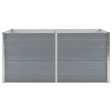 vidaXL Plantenbak verhoogd 160x80x45 cm gegalvaniseerd staal grijs
