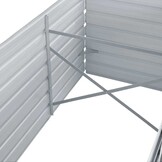 vidaXL Plantenbak verhoogd 160x80x45 cm gegalvaniseerd staal grijs