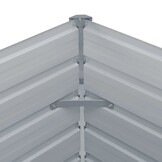vidaXL Plantenbak verhoogd 160x80x45 cm gegalvaniseerd staal grijs