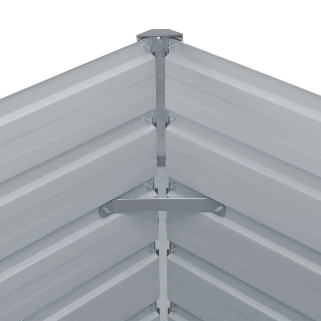 vidaXL Plantenbak verhoogd 160x80x45 cm gegalvaniseerd staal grijs