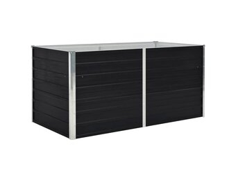 vidaXL Plantenbak verhoogd 160x80x45 cm gegalvaniseerd staal antraciet