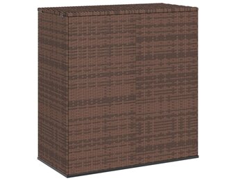 vidaXL Tuinbox 100x49x103,5 cm polyetheen rattan bruin