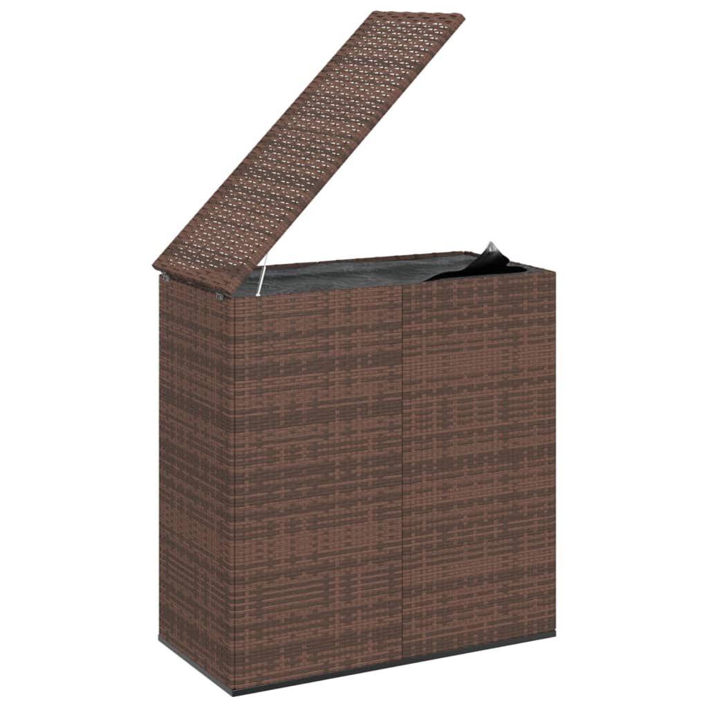 vidaXL Tuinbox 100x49x103,5 cm polyetheen rattan bruin
