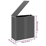 vidaXL Tuinbox 100x49x103,5 cm polyetheen rattan bruin