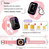 OKYUK 4G Smartwatch voor kinderen, smartwatch voor kinderen met GPS en telefoon, polshorloge voor jongens en meisjes, met video-telefoongesprek, berichten, schoolmodus, SOS-functie, camera en