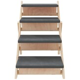 vidaXL Hondentrap 105x47 cm massief vurenhout grijs